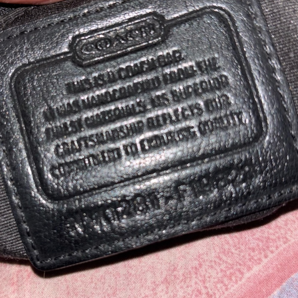 Coach Signature Crossbody F19823 Signature Shoulder Bag black gray - Picture 10 of 14